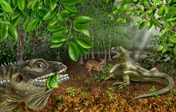 巨型蜥蜴Barbaturex morrisoni复原图