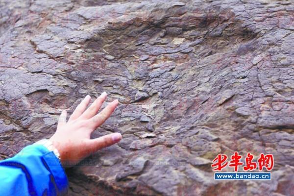 ��ʯ�ϵĿ����㼣��ʯ