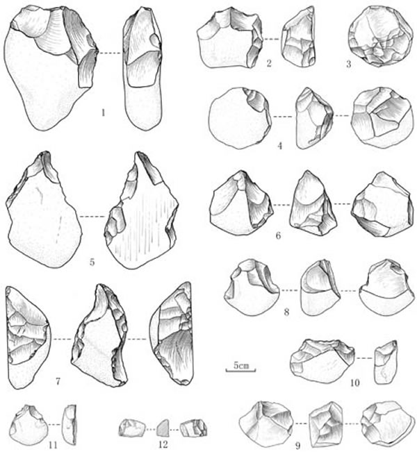 �̵���ص�ʯ��Ʒ��1-2��4��10����������3��ʯ����5��7���ָ䣻6��8���ָ���9�����͹�������11����������12��ʯ�ˡ������罭��ͼ��