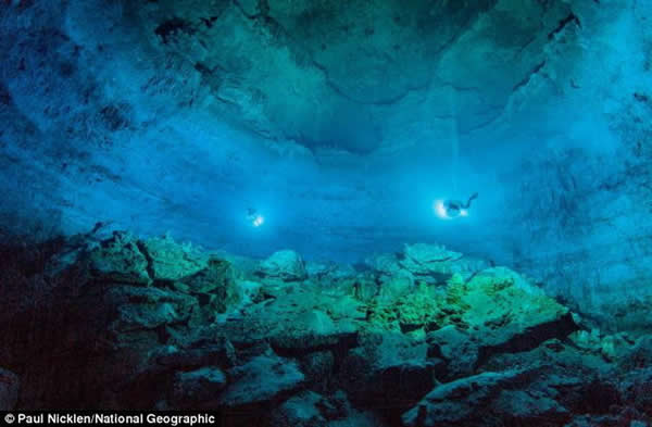 尤卡坦半岛水下洞穴成为玛雅文明的圣地。
