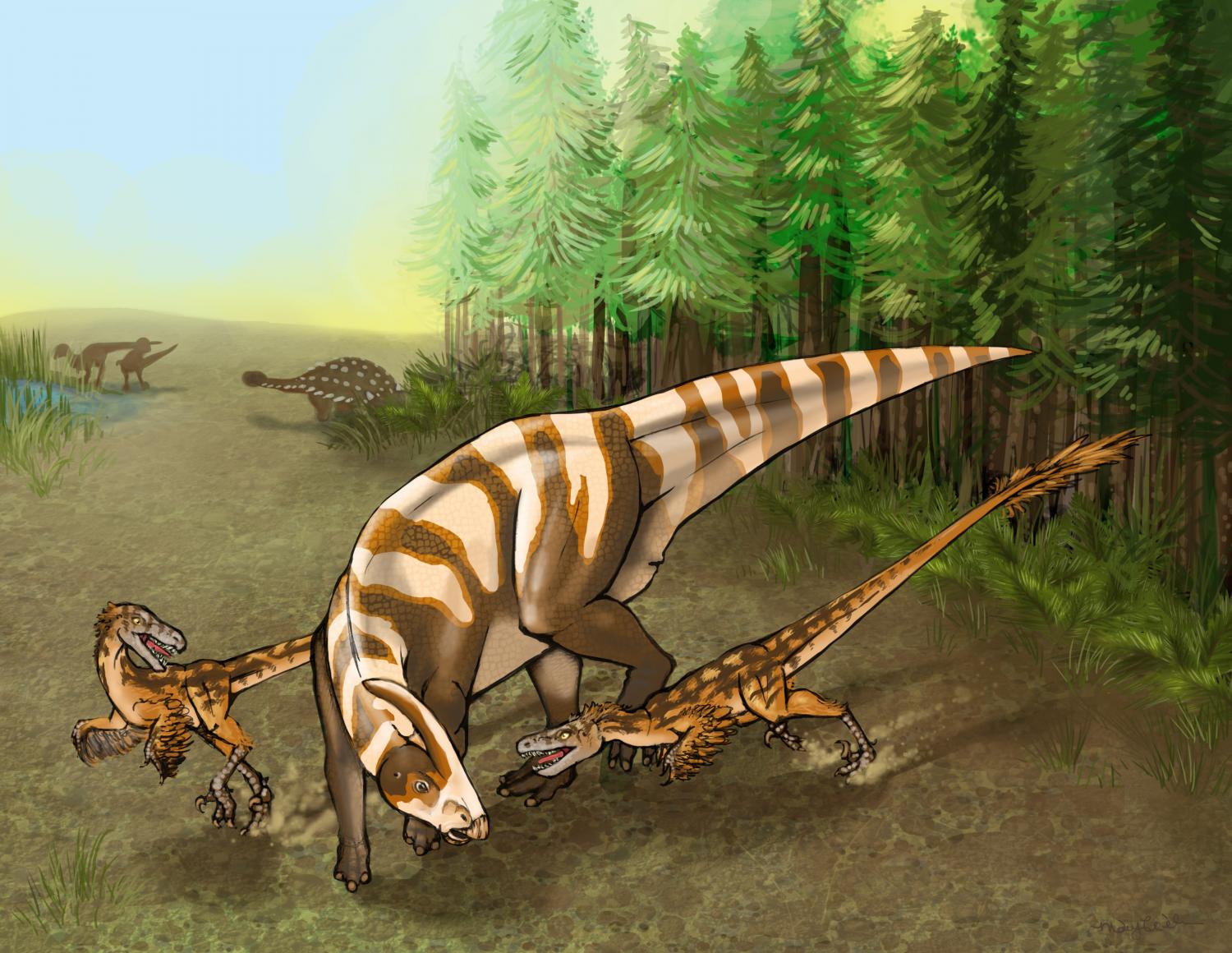 ��ԭͼ����ֻSaurornitholestes sullivani����Ѽ����