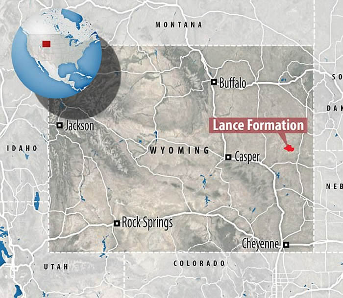 美国生态环境保护者在怀俄明州勘察被绊倒 意外发现极其罕见的三角龙颌骨化石