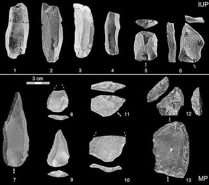 与“北方扩散路线”相关的出土石制品