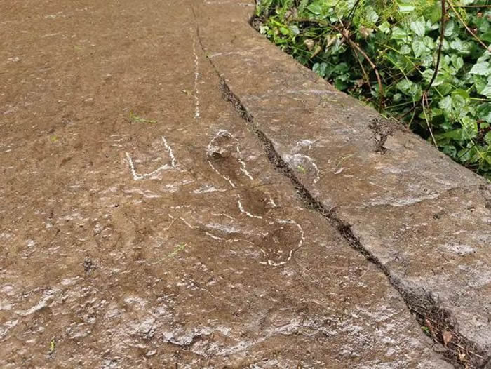 �Ĵ�5��С�к����ֿ����㼣��ʯ����ʾ