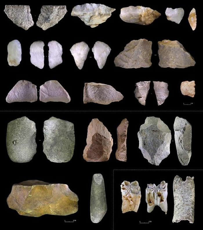 鲁山县境内发现旧石器地点40余处、洞穴60处和采集石制品200余件