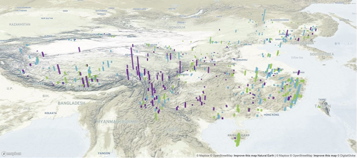 GBDB���ݿ��еĲ����������ز���ʯ��λ���й��������άչʾ