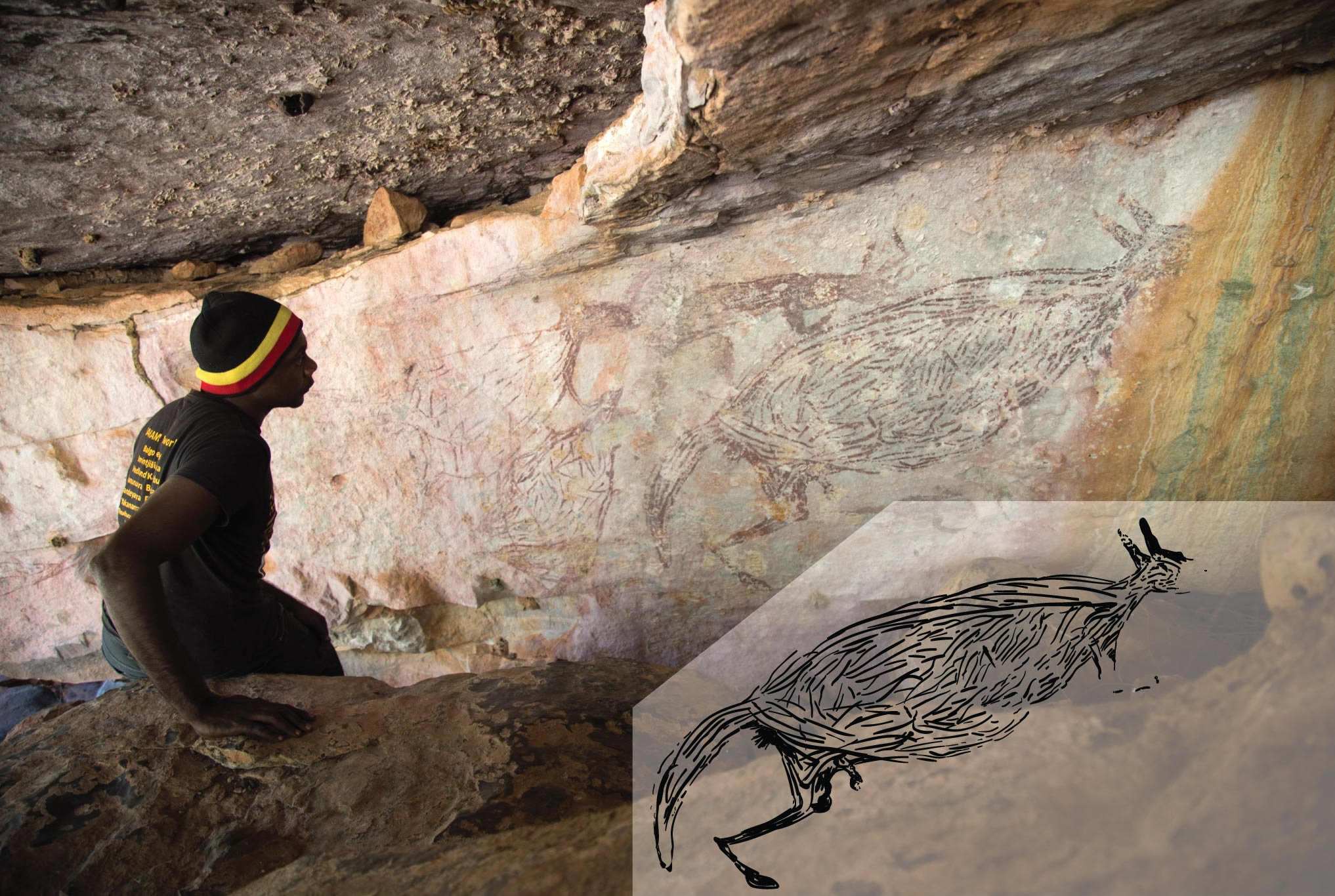 澳大利亚最古老的完整岩画——袋鼠画距今约1.73万年