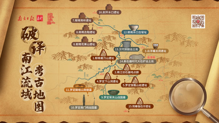 南江流域考古地图