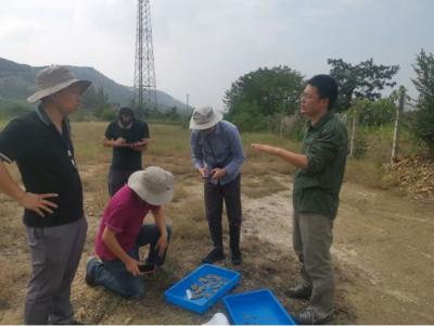 中科院研究人员来寿县八公山采集古生物化石样本