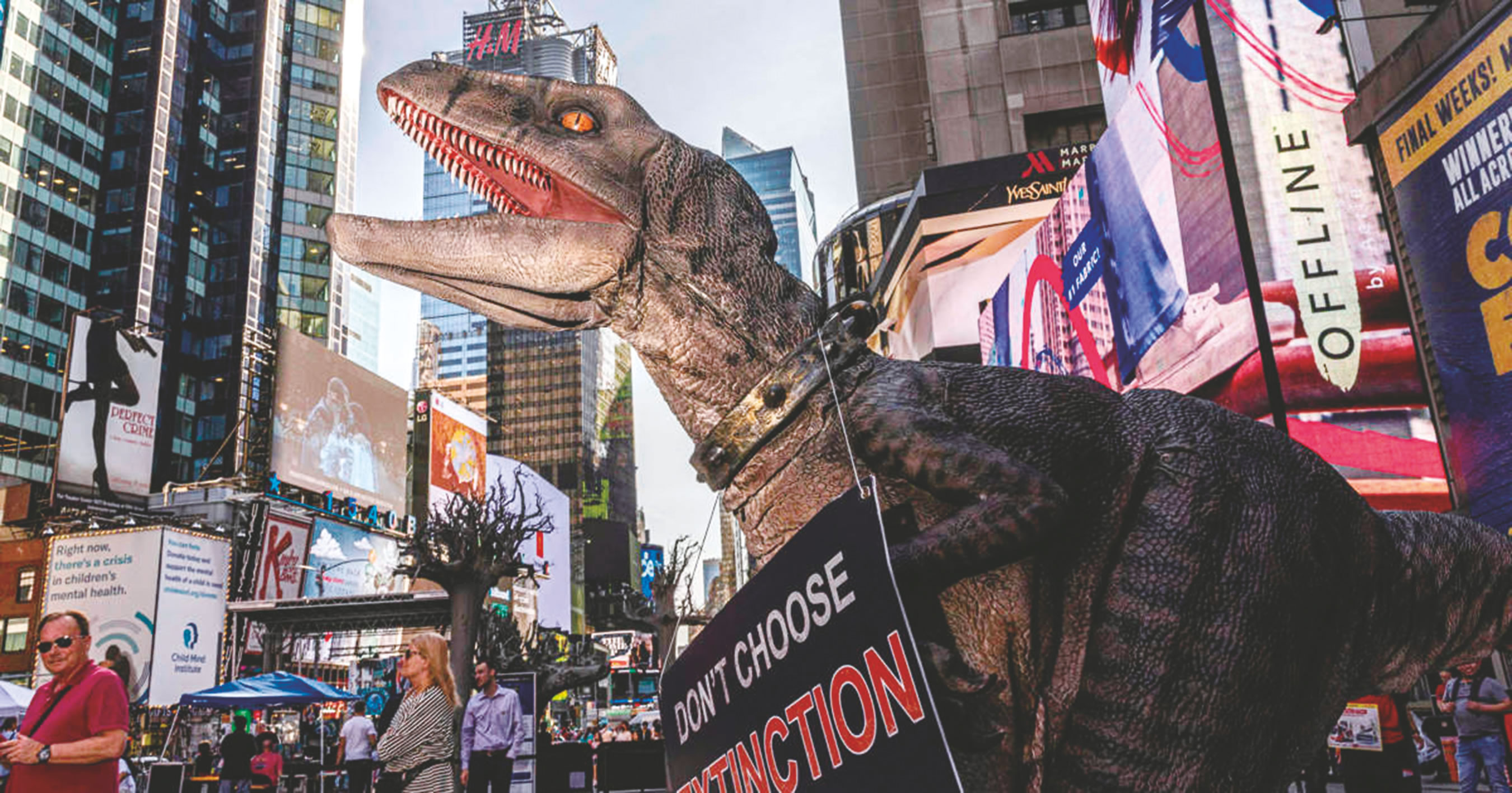 联合国开发计划署的吉祥物恐龙“弗兰基”宣传与气候有关的知识