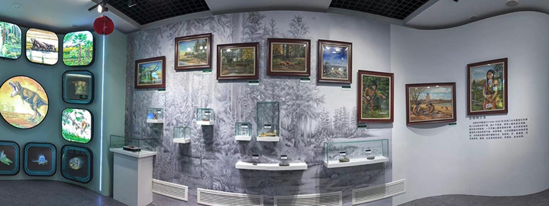 中国古动物馆举办“逝去的光影——地史时期植物景观油画”特展